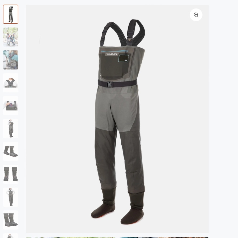 Simms G3 Guide Stockingfoot Waders in Gray Bibs Overalls
